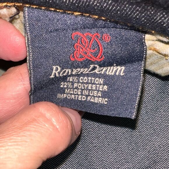 Raven Denim Sadie Bootcut Jeans Women’s 26 Dark Wash Low Rise Y2K Western USA - Picture 6 of 8